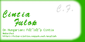 cintia fulop business card